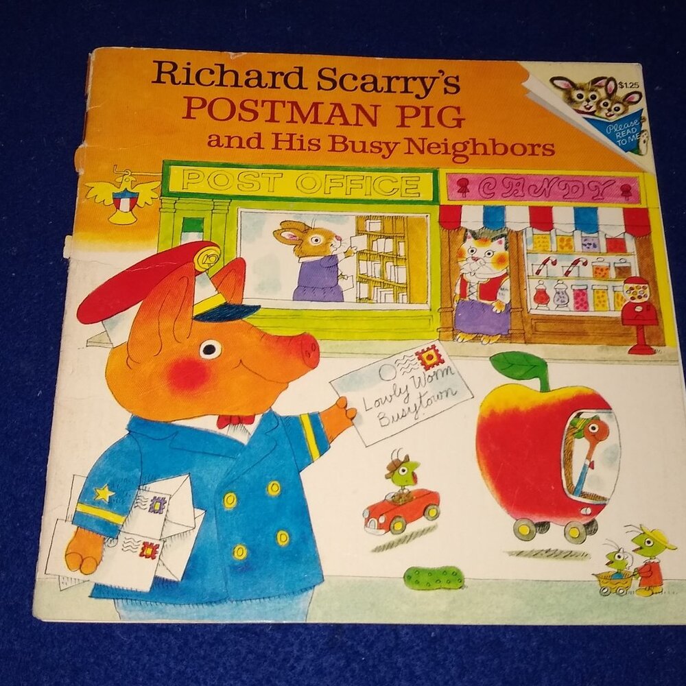 Richard Scarry's Postman Pig and His Busy Neighbors  Vintage